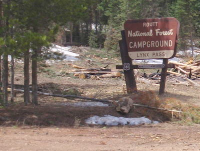 Lynx Pass NF Campground.